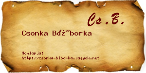 Csonka Bíborka névjegykártya